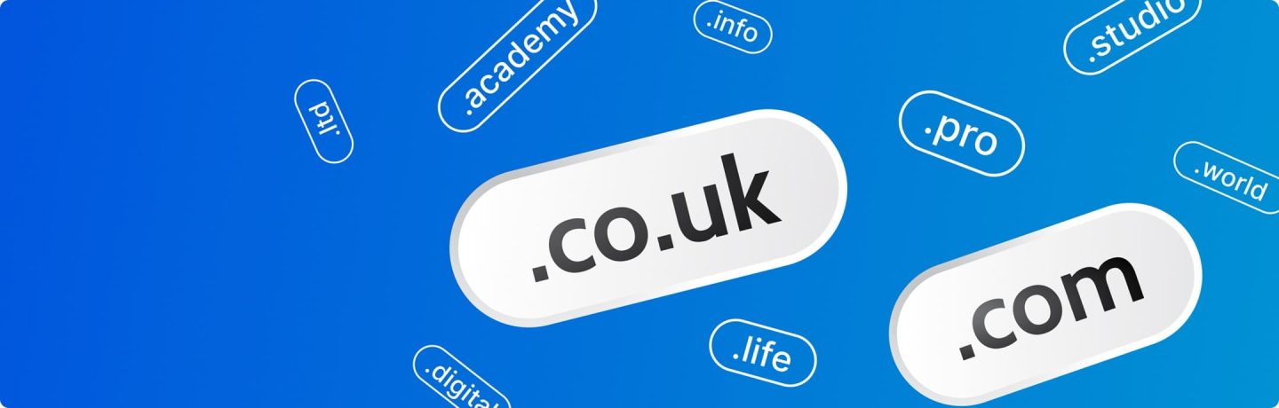 Search over 400+ domain extensions